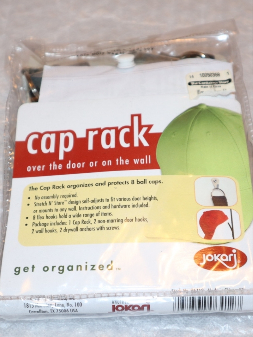 Jokari Cap Rack, a space-saving organizer designed to hold up to‎ 8 Caps - Picture 4 of 6